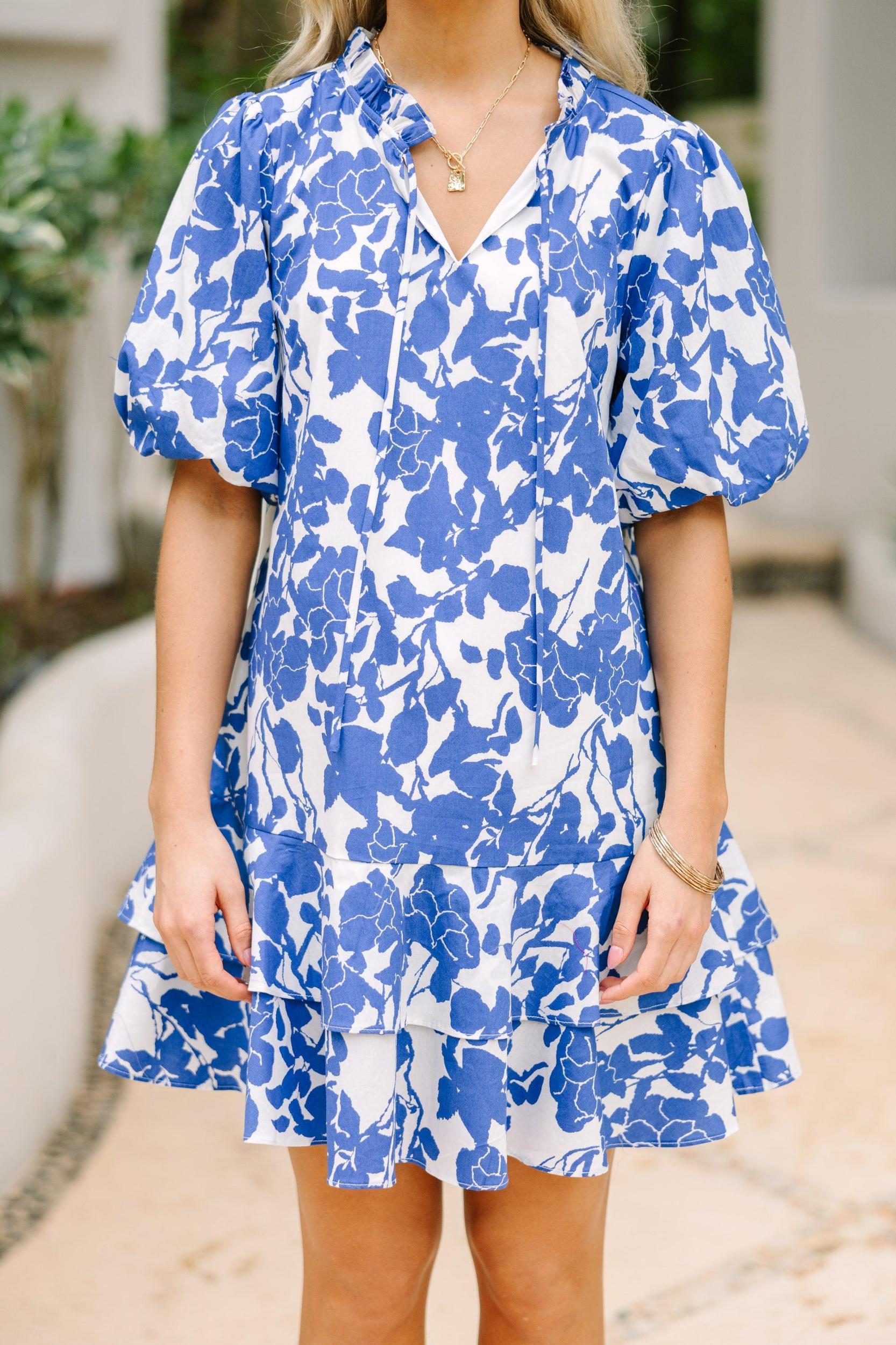 Get What You Love Blue Floral Dress Female Product Image