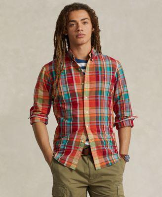 Polo Ralph Lauren Mens Classic-Fit Plaid Oxford Shirt Product Image