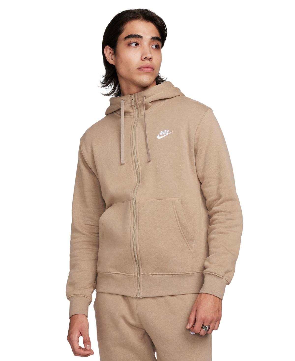 Mens Nike Sportswear Club Fleece Full-Zip Hoodie Grey Heather Product Image