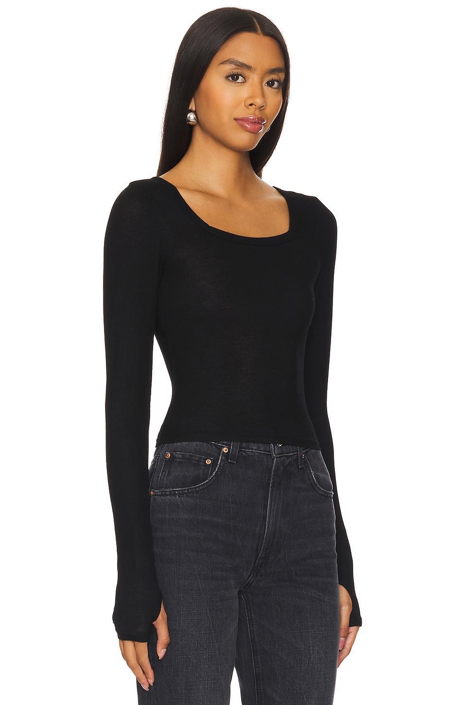 Pryderi Crop Square Neck Long Sleeve Michael Lauren Product Image