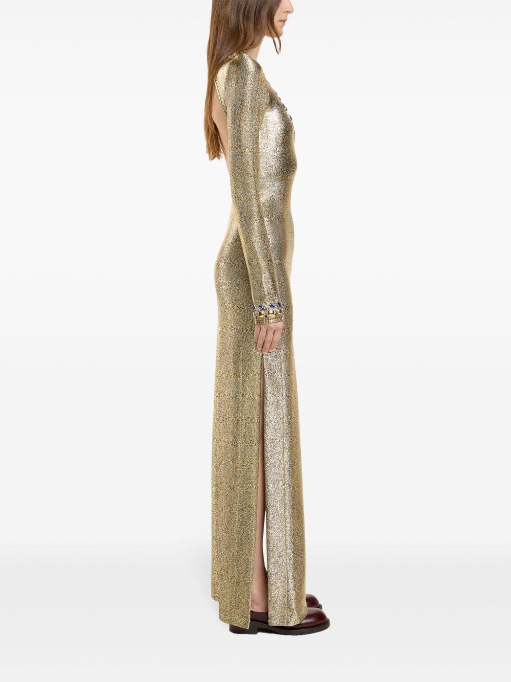 Temporary crystal-embellished maxi dress Product Image