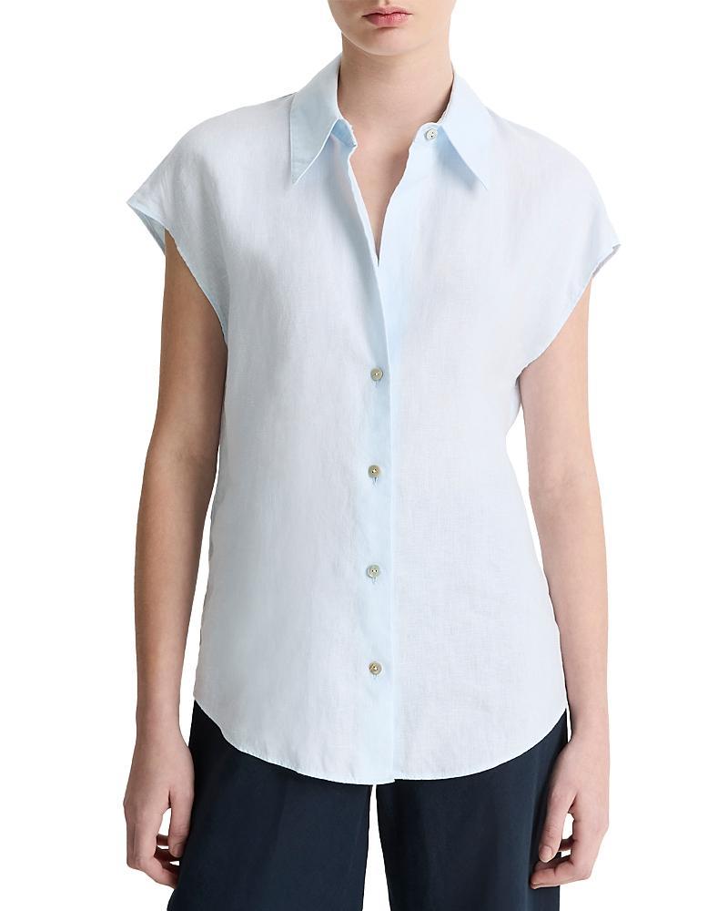 Vince Linen Cap Sleeve Shirt Product Image