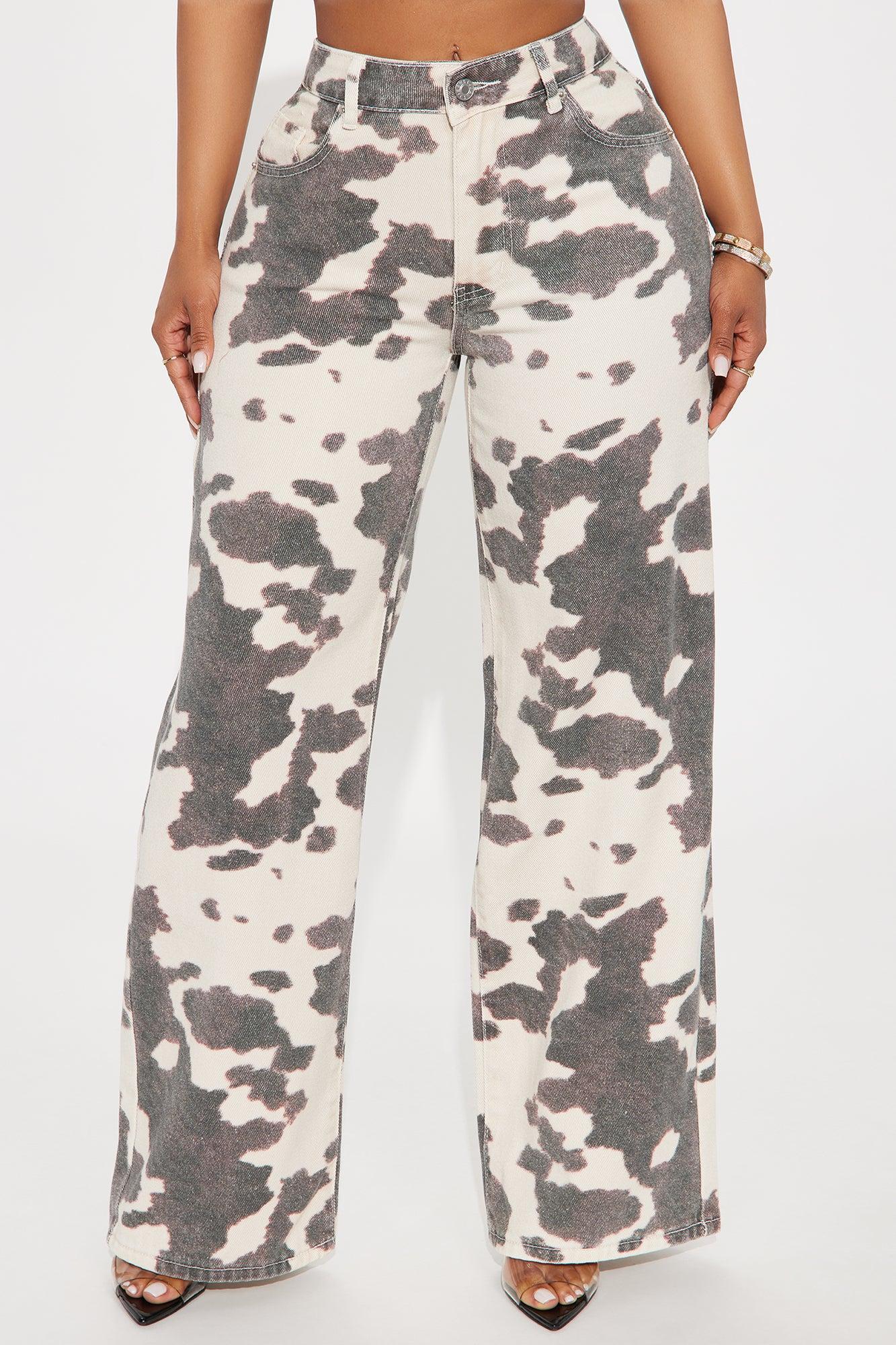 Change Locations Printed Straight Leg Jeans - Brown/combo Product Image