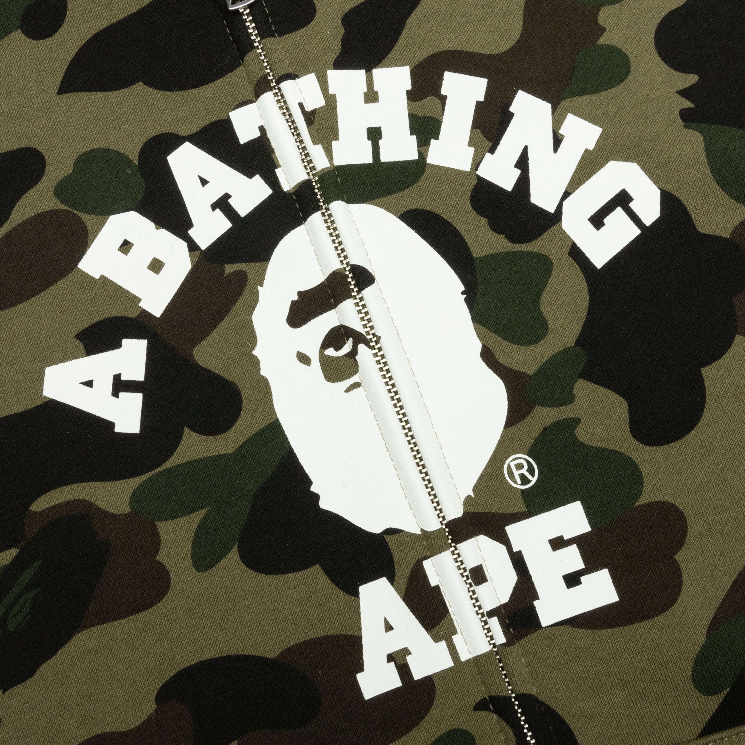1st Camo Crazy College Full Zip Hoodie - Green Male Product Image