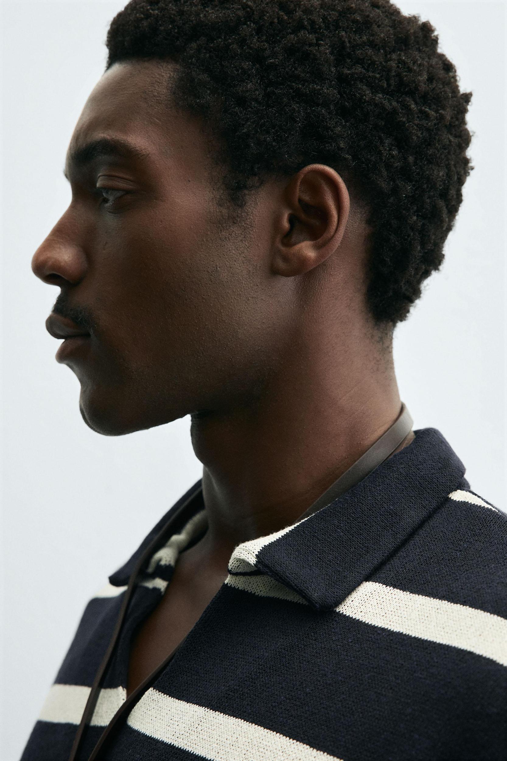 STRIPED JACQUARD POLO SHIRT Product Image