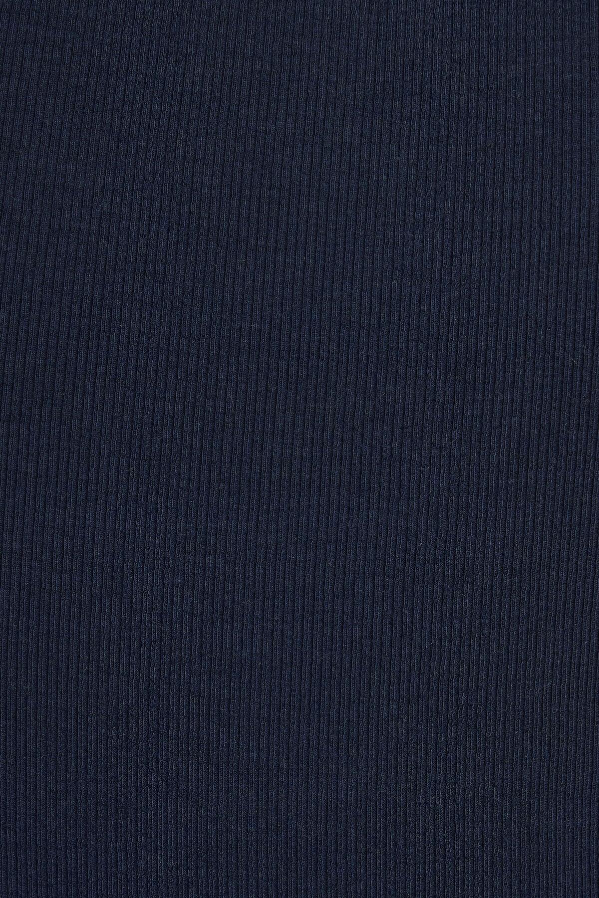 Scoop Neck Ribbed Henley Tank Top Product Image