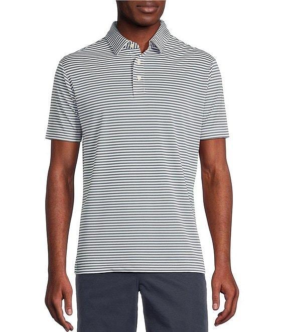 Cremieux Blue Label Performance Stretch Striped Short Sleeve Polo Shirt Product Image