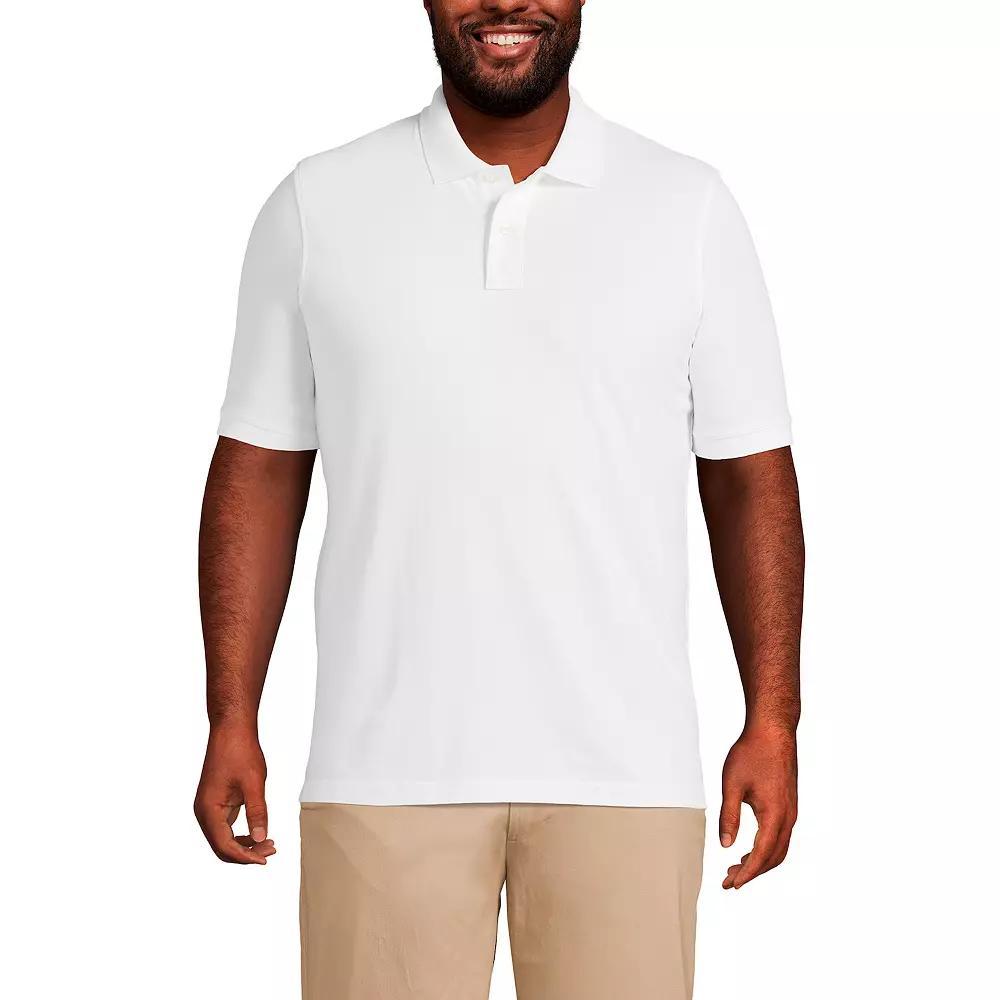 Big & Tall Lands' End Short Sleeve Comfort-First Mesh Polo Shirt, Men's, Size: XXL Tall, White Product Image