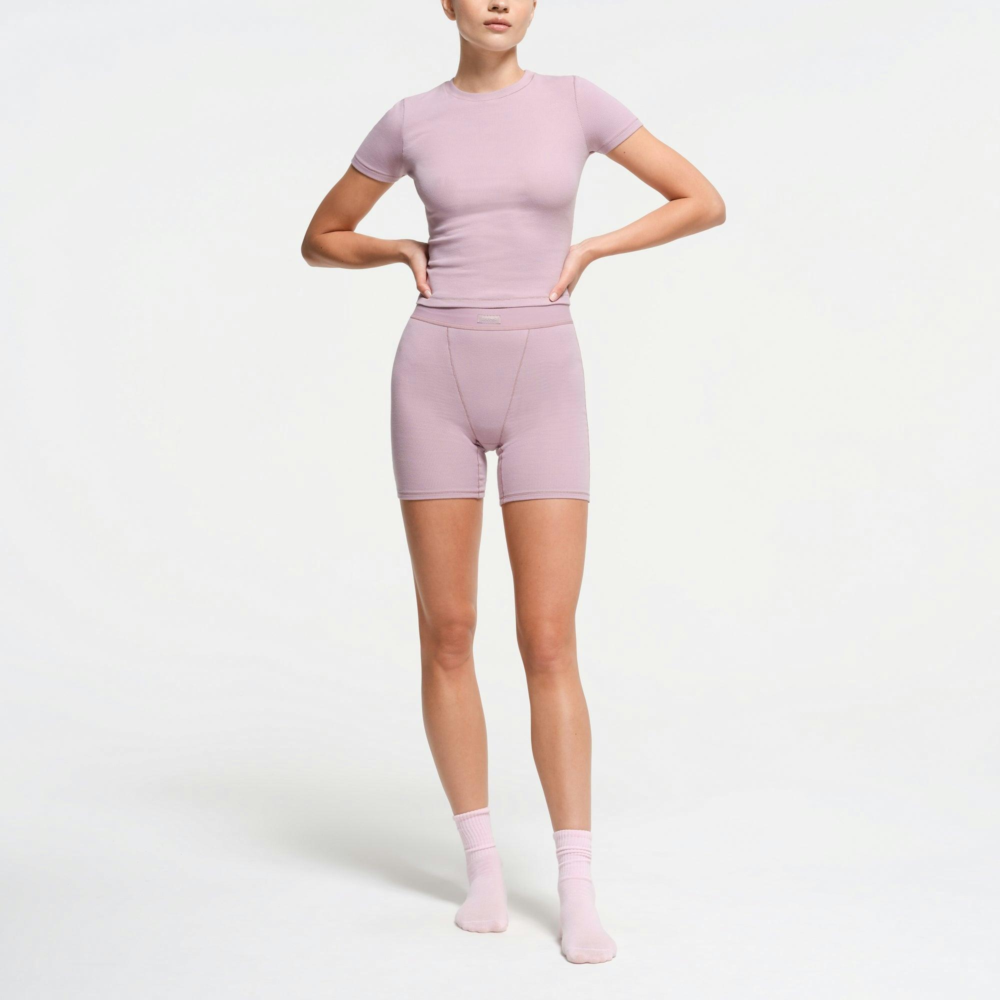 COTTON RIB T-SHIRT | DUSK Product Image