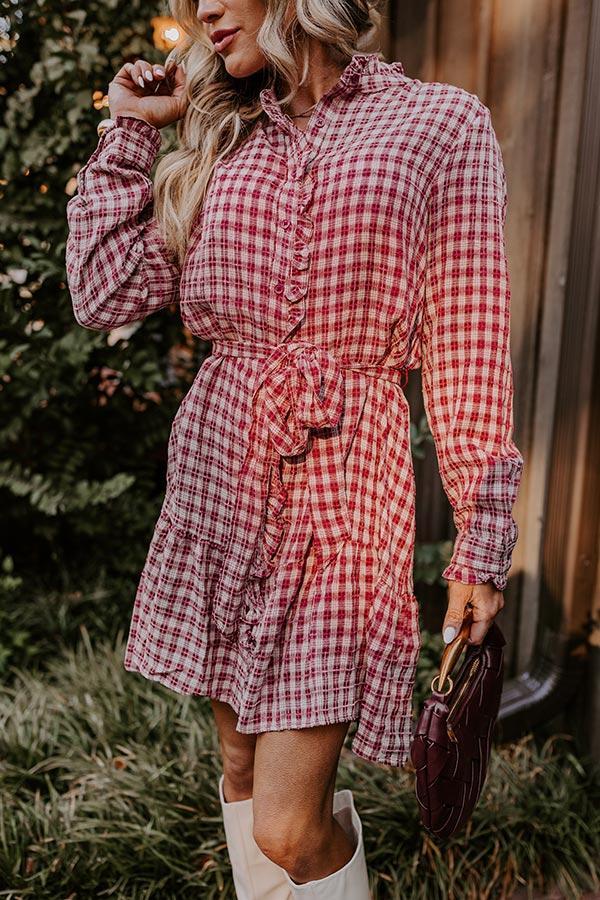 Orchard Stroll Plaid Mini Dress Product Image