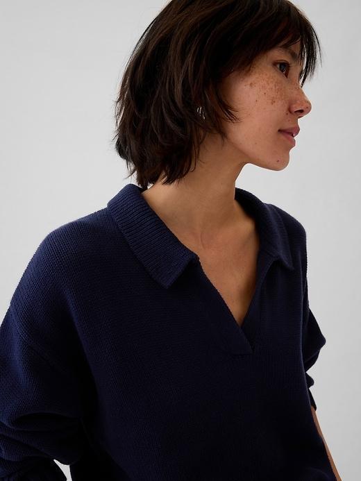 Shrunken Polo Sweater Product Image