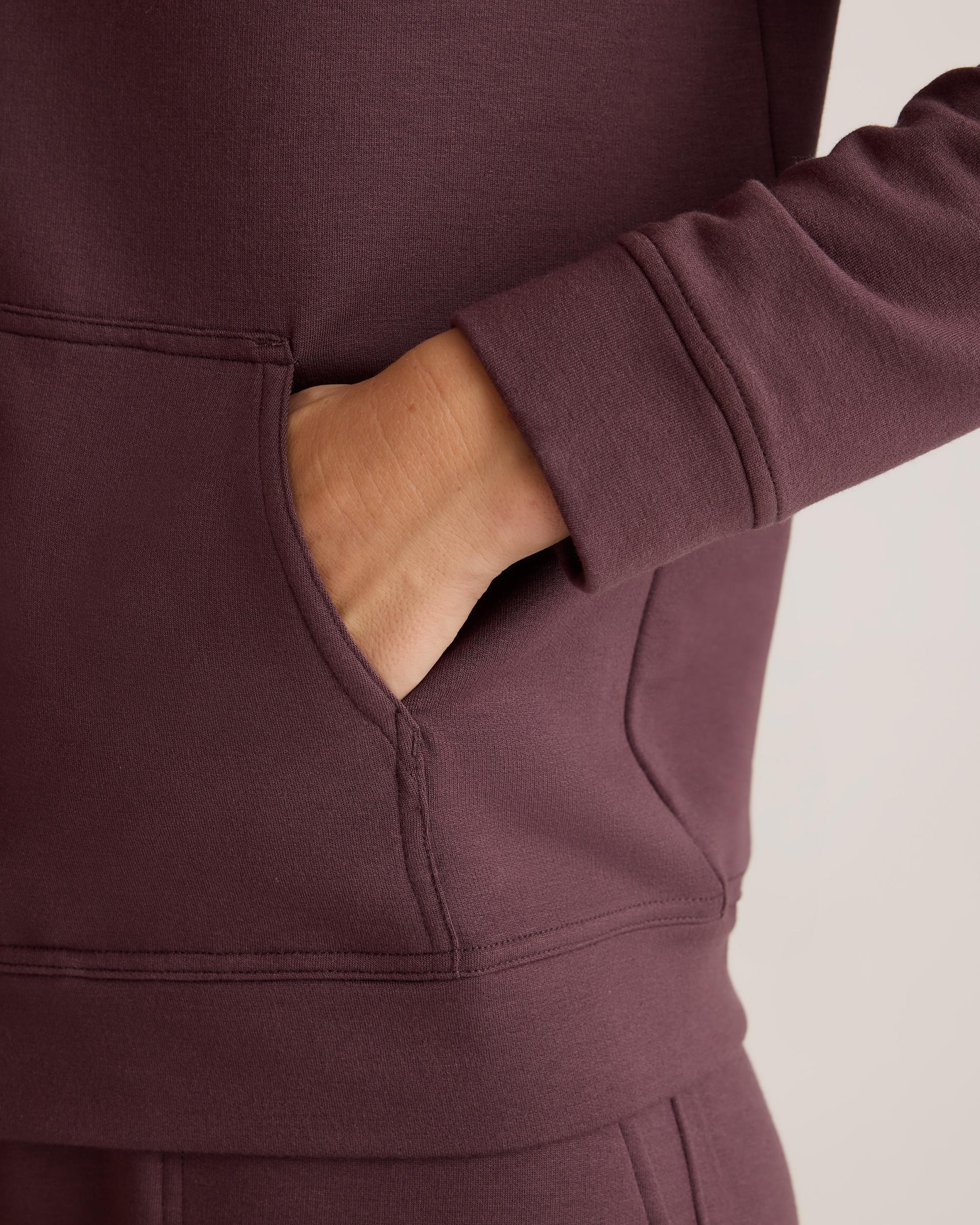 Quince | Women's SuperSoft Fleece Zip Up Hoodie Lenzing Modal Product Image