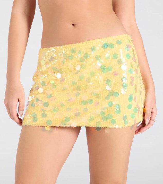 Night Moves Sequin Mini Skirt Product Image