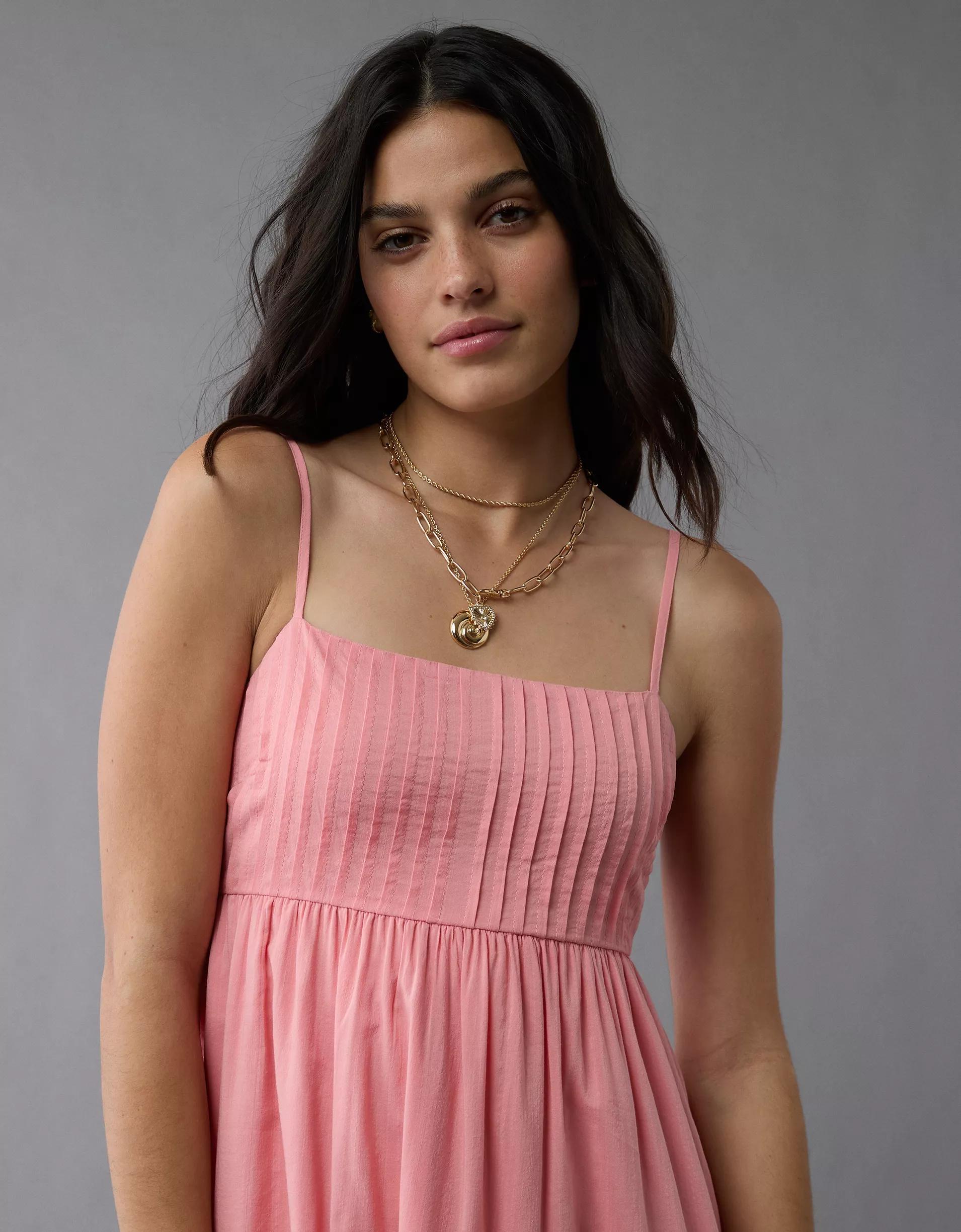 AE Pintuck Babydoll Maxi Dress Product Image