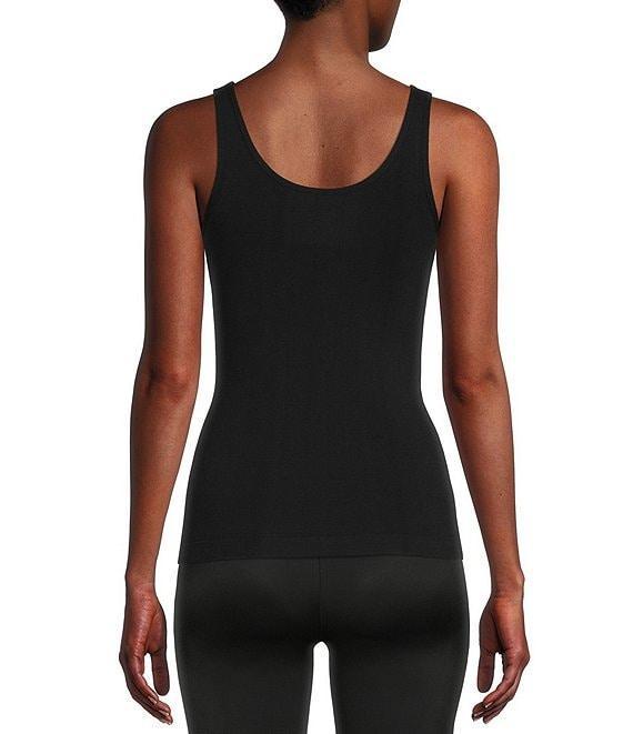 Modern Movement Seamless Scoop Neck Sleeveless Cotton Blend Tank Product Image