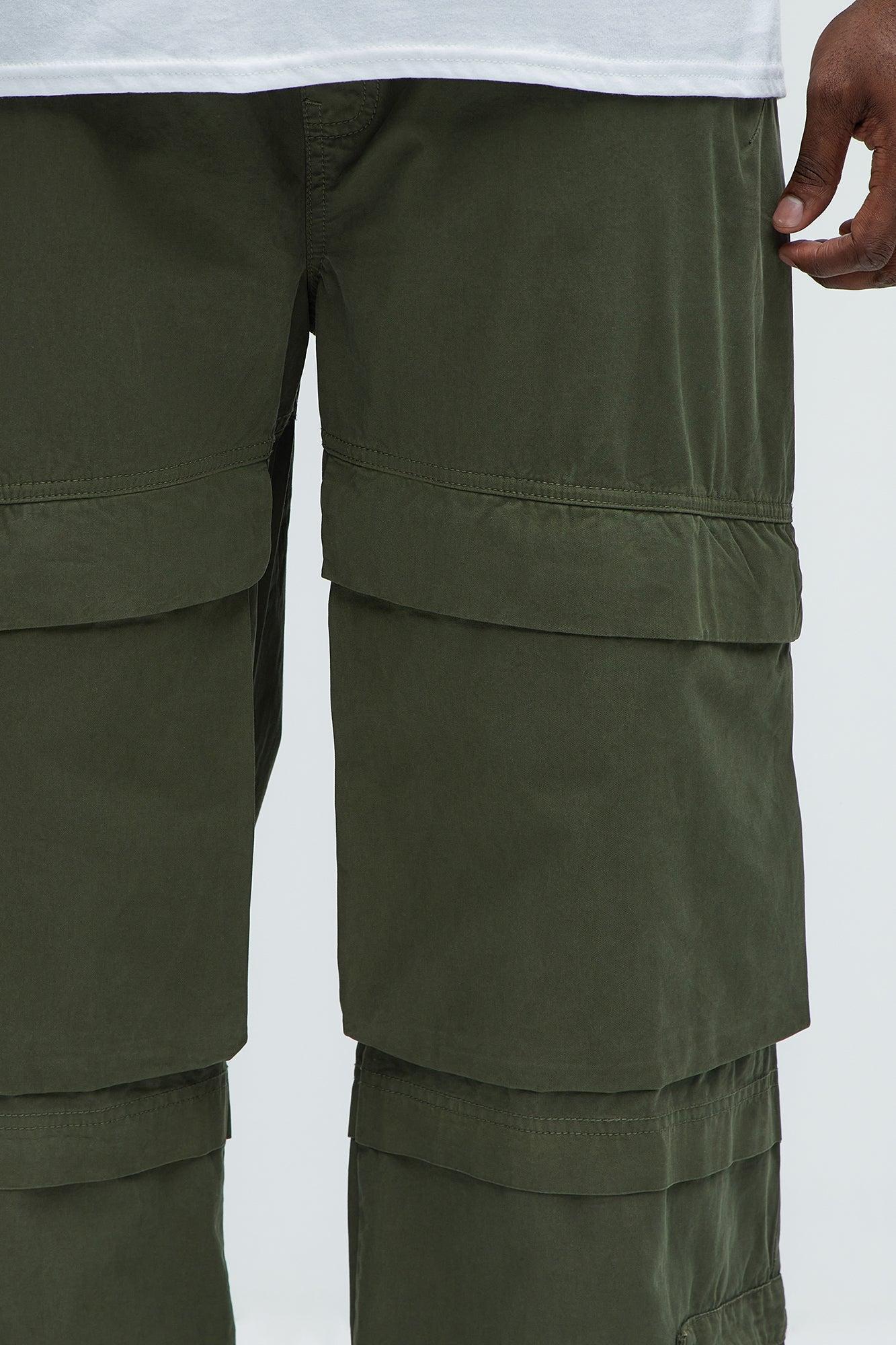 Rylan Wide Leg Cargo Pants - Olive Product Image