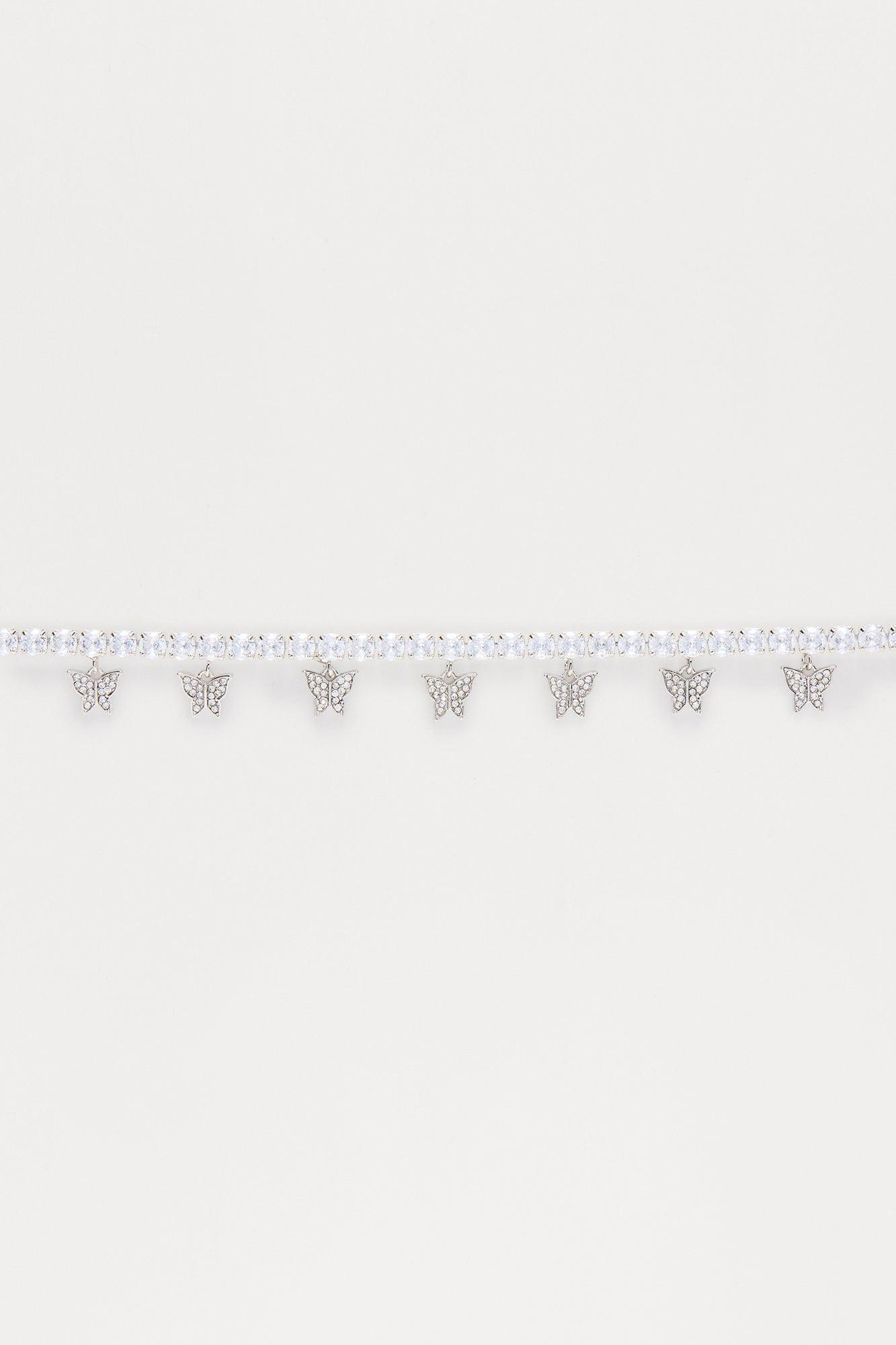Butterfly Kisses Choker - Silver Product Image
