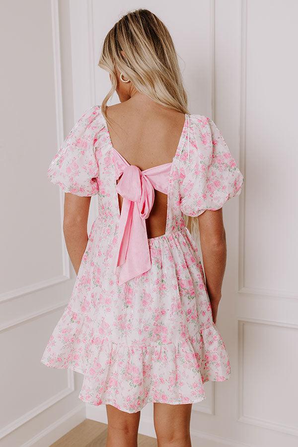 Classic Love Story Floral Mini Dress Product Image