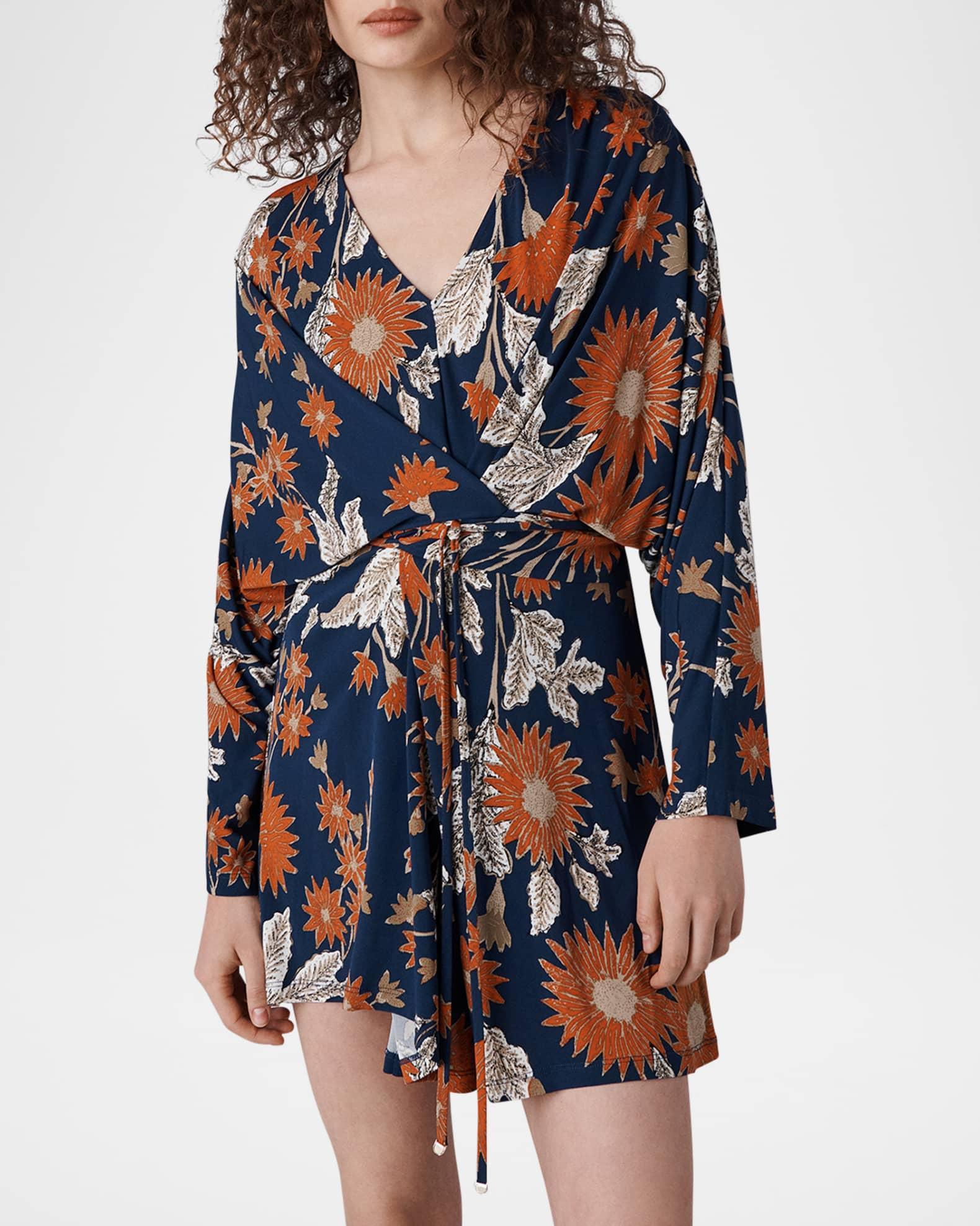 Julie Floral-Print Viscose Mini Dress Product Image
