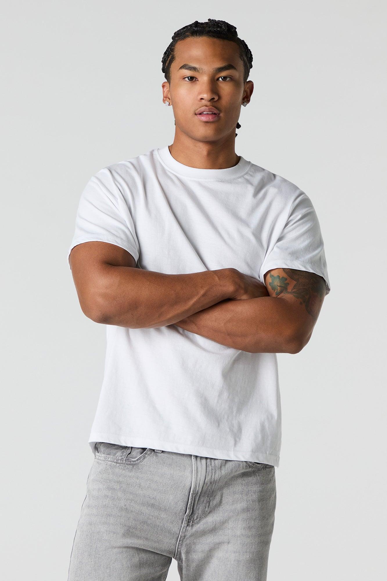 Solid Crewneck T-Shirt Male Product Image