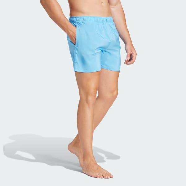 adidas Solid CLX Classic-Length Swim Shorts Blue Burst 2XL Mens Product Image