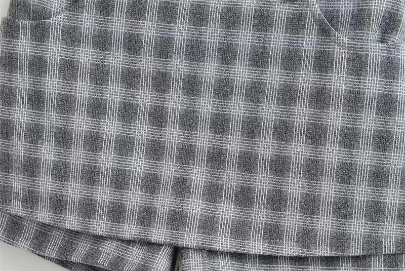 High Waist Plaid Mini Skort Product Image