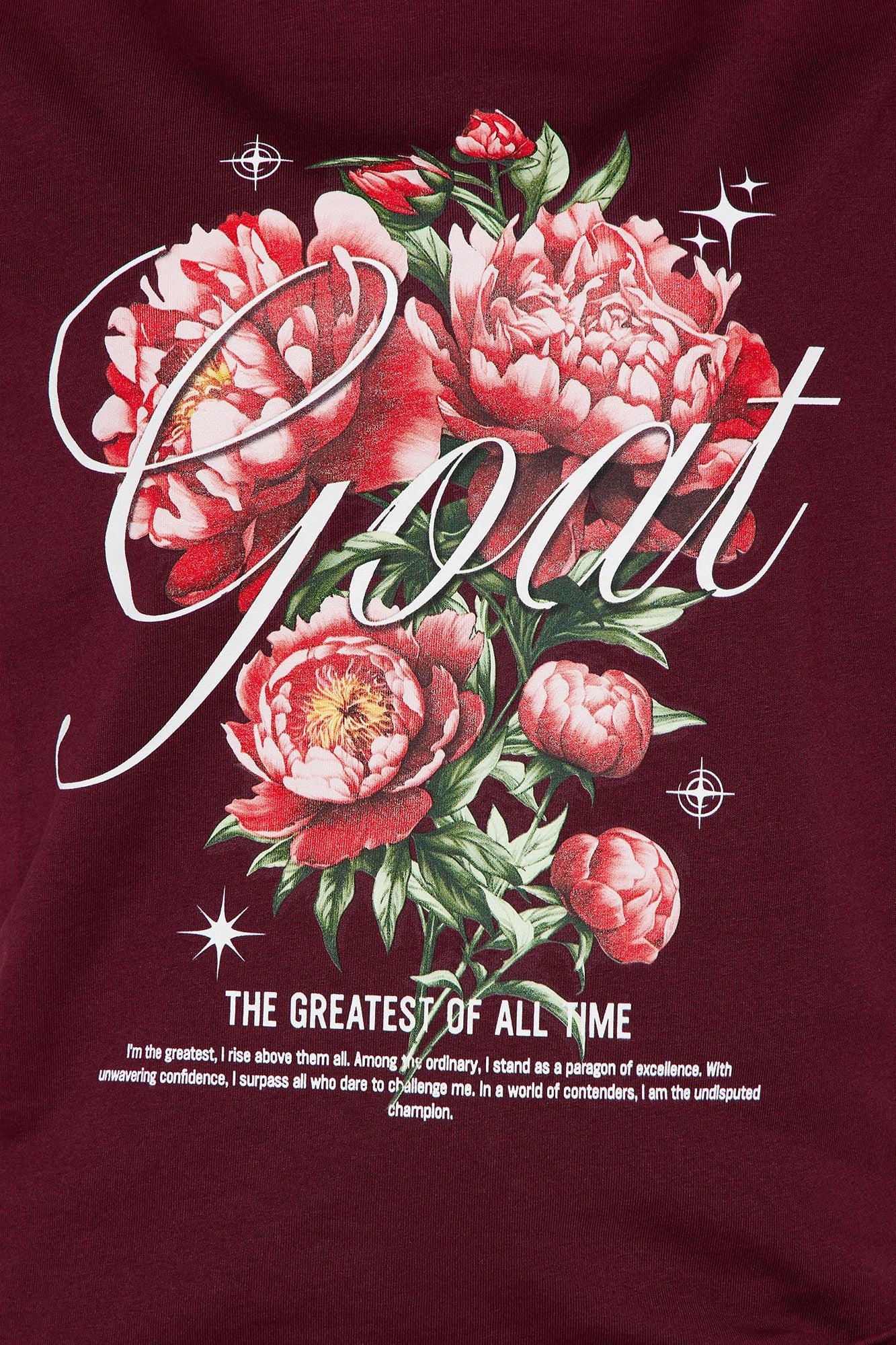 GOAT Floral Tee - Wine Product Image