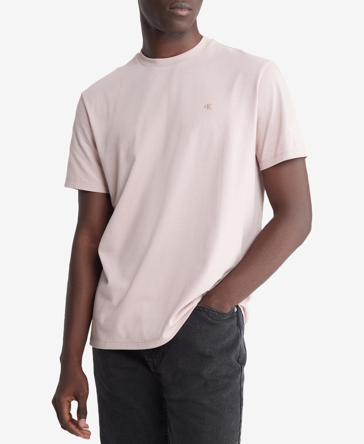 Calvin Klein Men's Smooth Cotton Monogram Logo T-Shirt - Grey - XXL Product Image