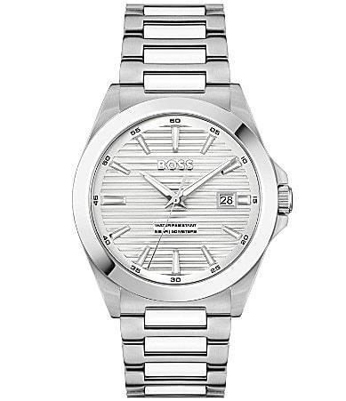 Hugo Boss Mens Strike Quartz Mechanical Automatic Stainless Steel Bracelet Watch Product Image
