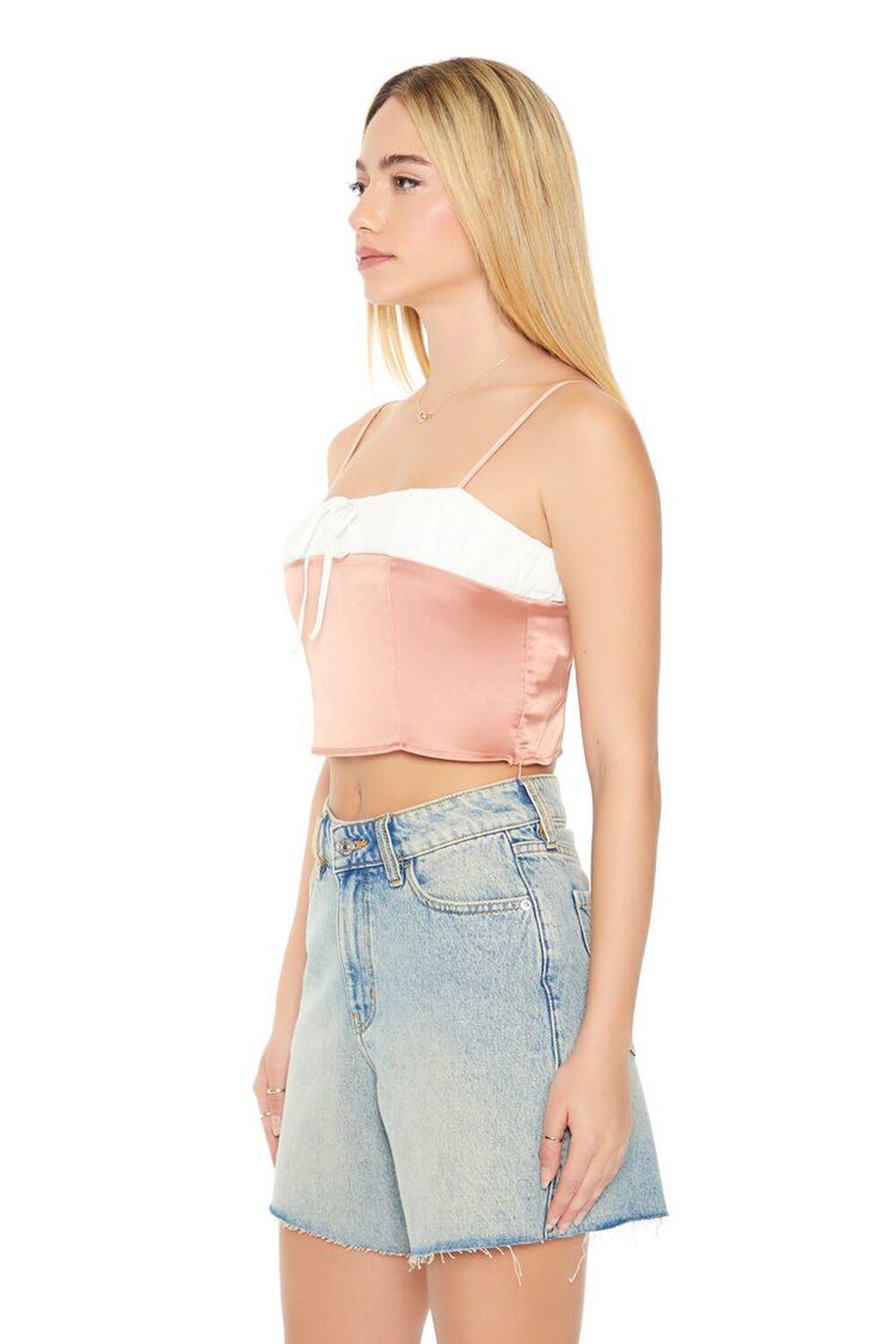 Cropped Satin Colorblock Cami | Forever 21 Product Image