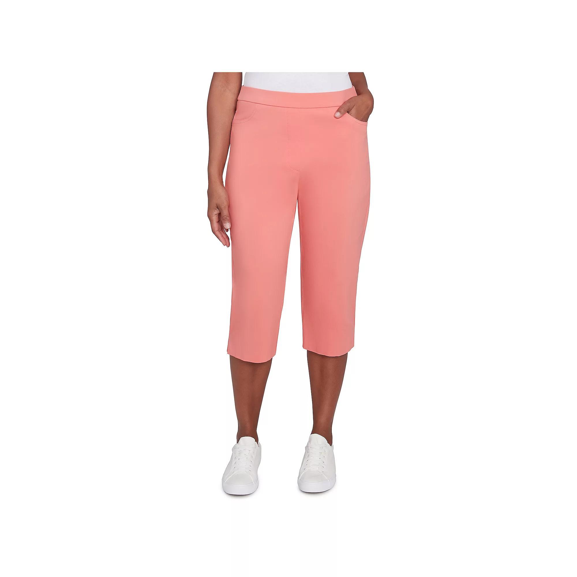Petite Alfred Dunner Allure Classic Clamdigger Pants, Women's, Size: 6 Petite, Pink Product Image