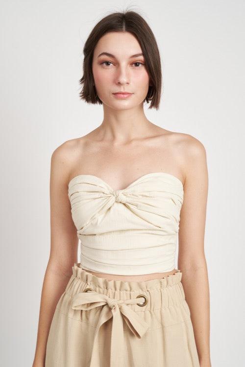 Descano Knotted Tube Top | FINAL SALE Product Image