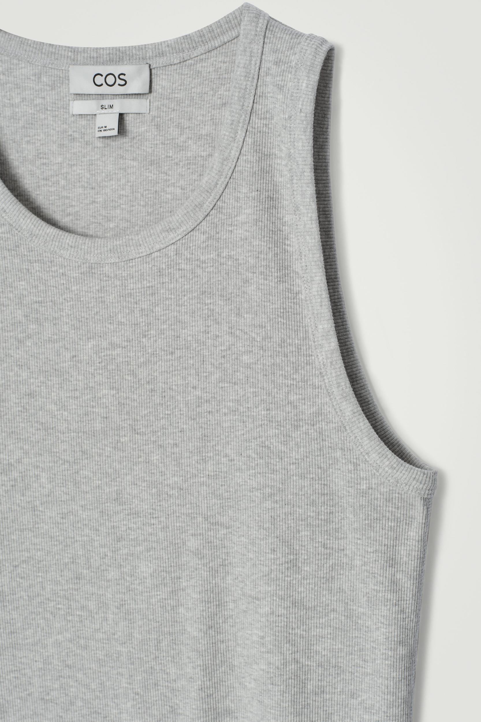 SLIM RIBBED COTTON TANK TOP Product Image