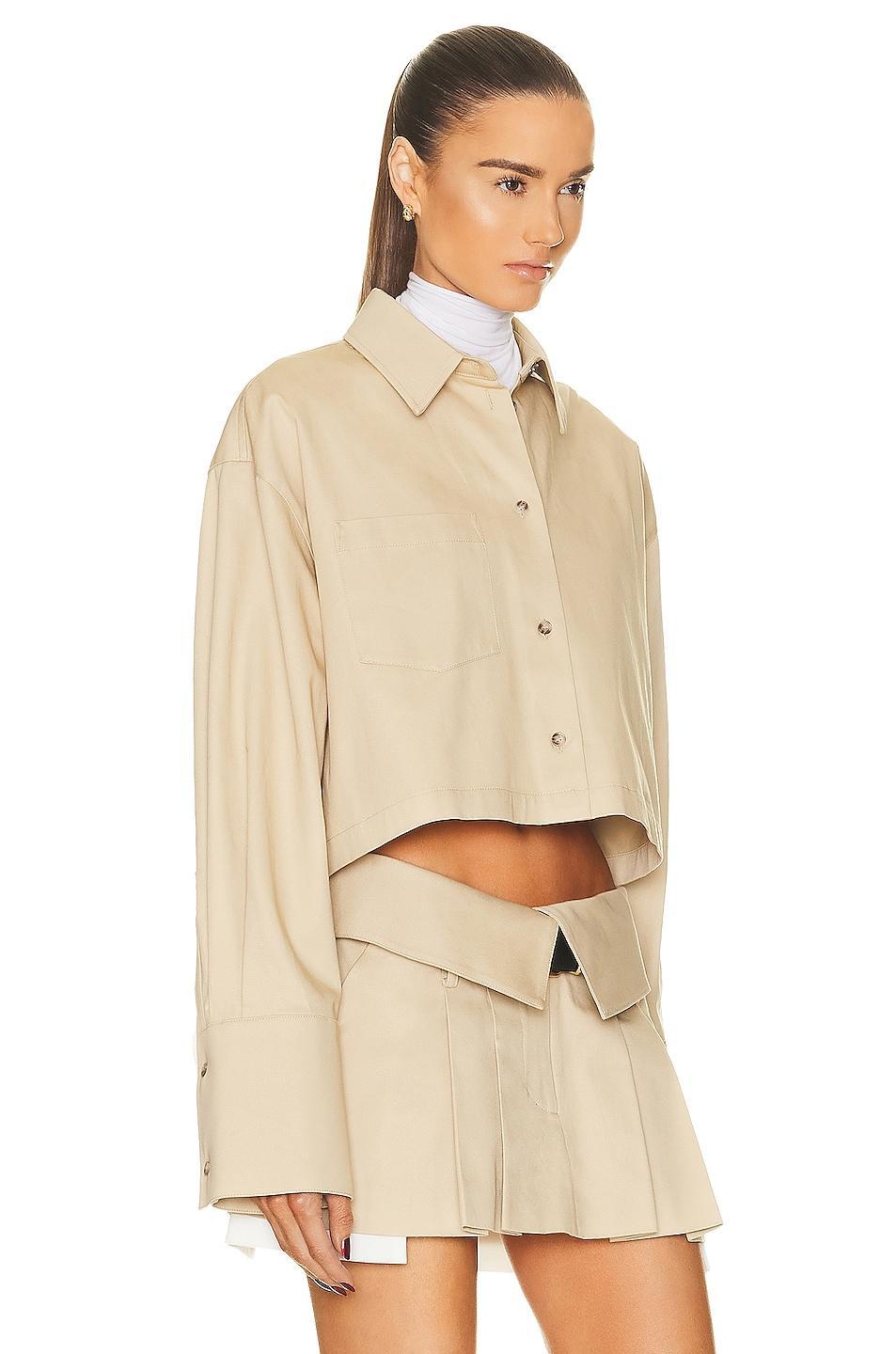 Chino Cropped Shirt Helsa Product Image