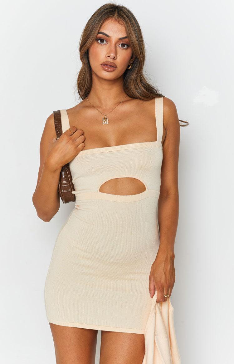 Zuri Knit Dress with Bolero Cream Product Image