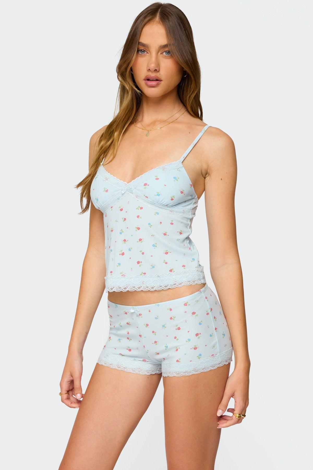 Aurea Lacey Floral Shorts Product Image