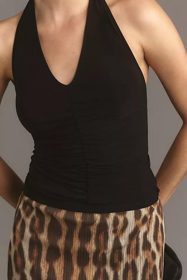 By Anthropologie Ruched Halter Tank Product Image