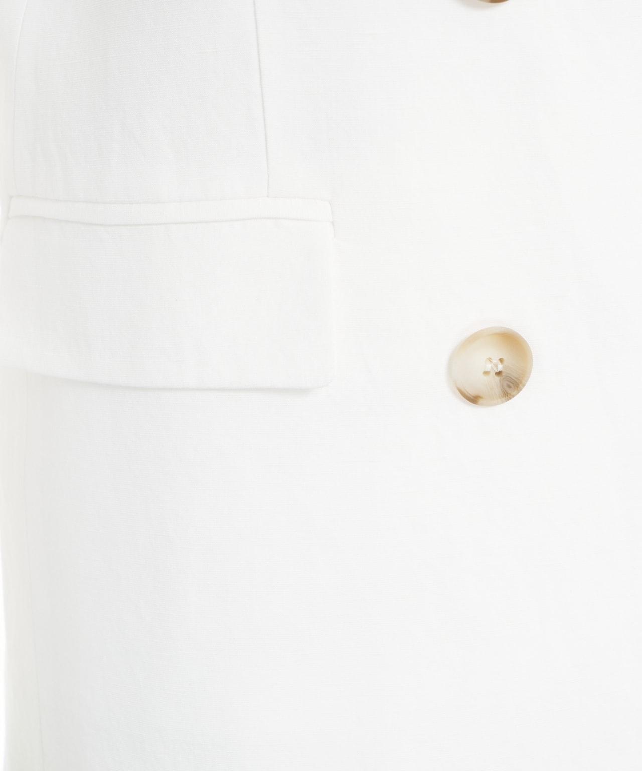 Linen blend double-breasted blazer Product Image