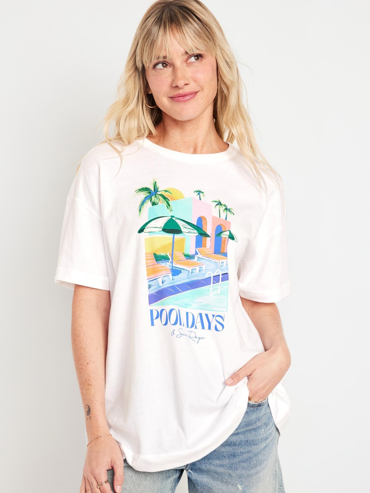 Oversized EveryWear Graphic Tunic T-Shirt Product Image