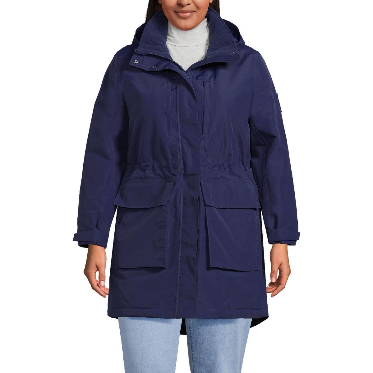 Plus Size Lands' End Squall Waterproof Insulated Winter Parka, Women's, Size: 1XL, Deep  Blue Product Image