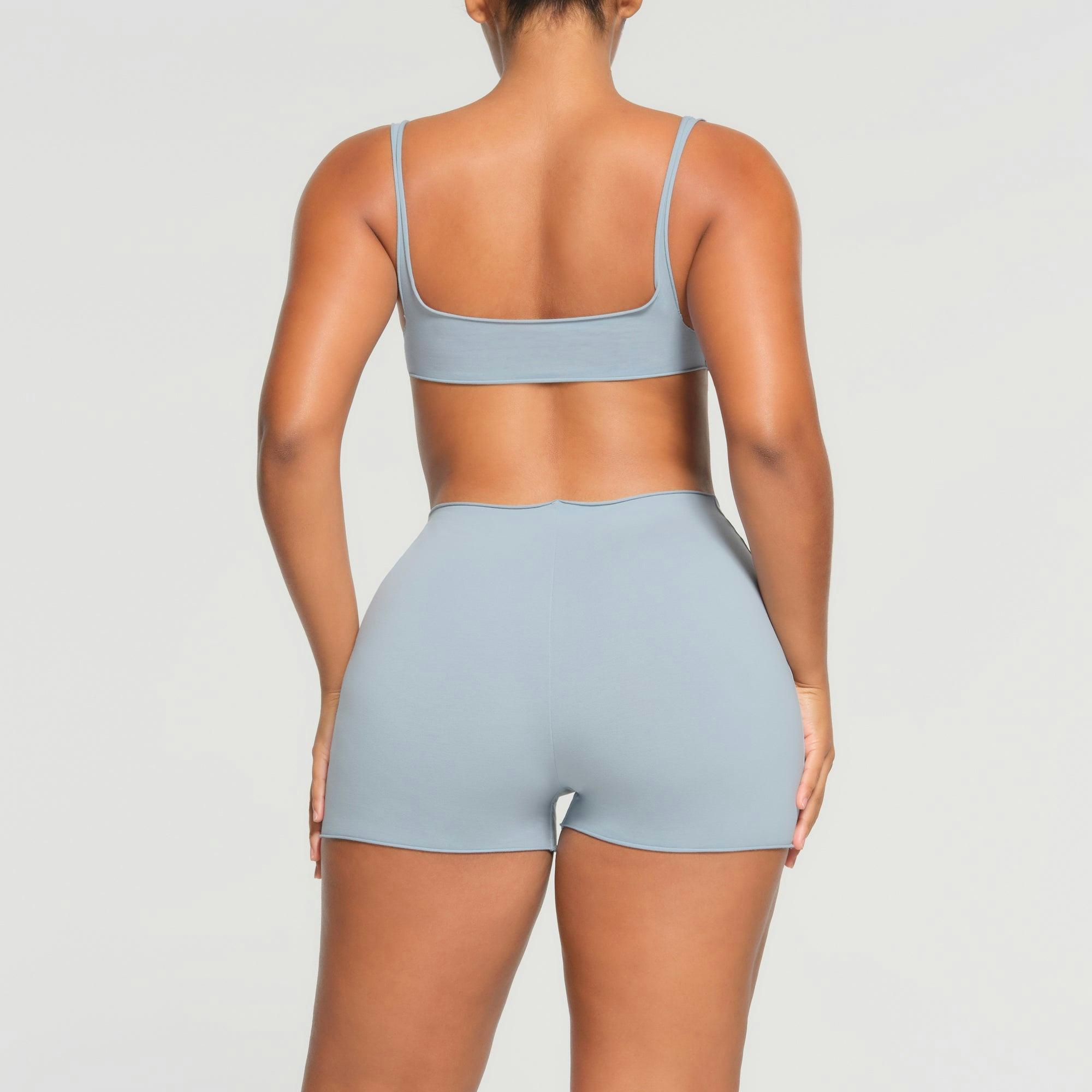 RAW EDGE MICRO SCOOP BRALETTE | DENIM Product Image