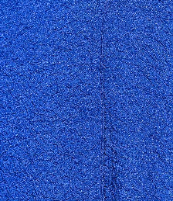 Calessa Textured Knit Scoop Neck Short Sleeve Asymmetric Hem Tunic Product Image