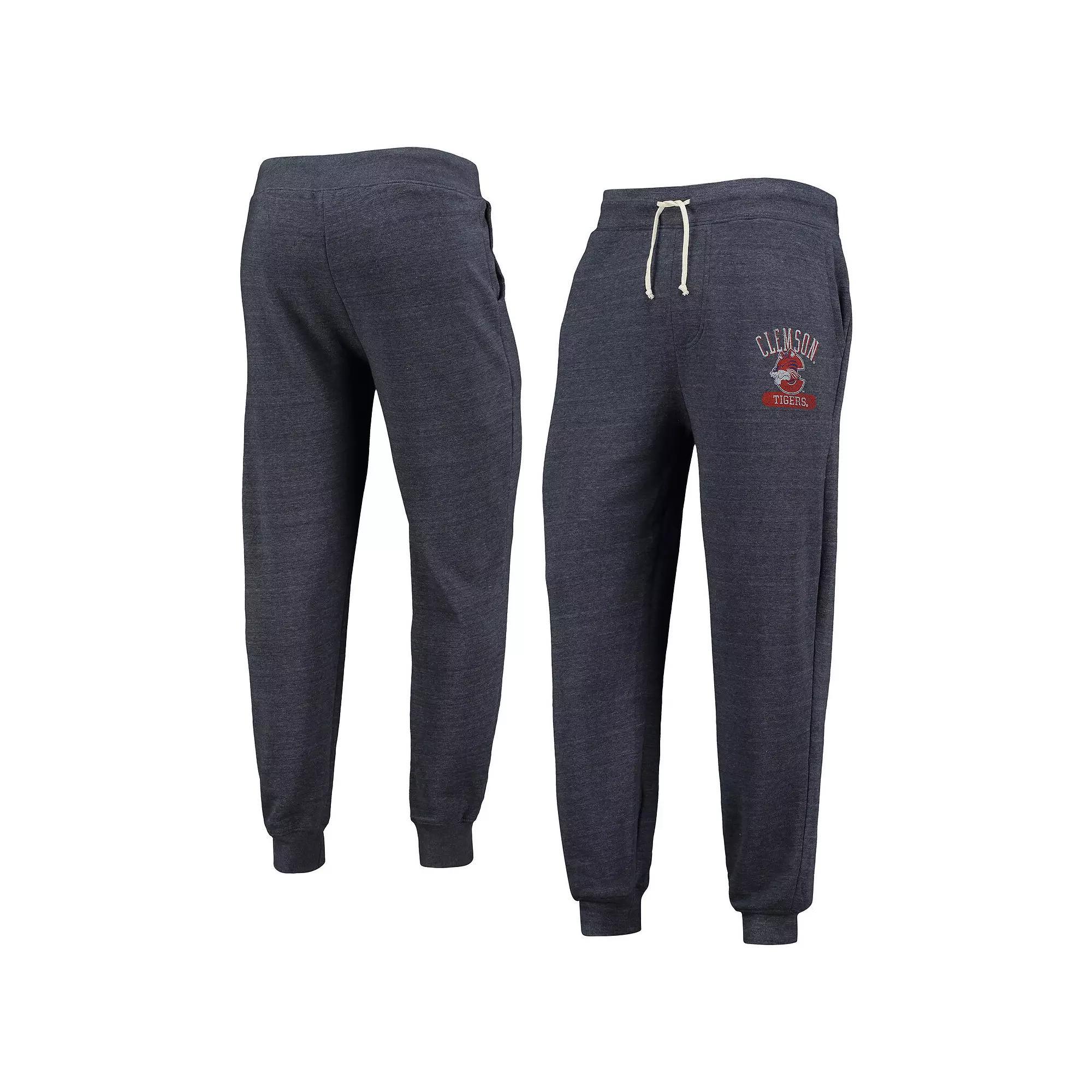 Men's Alternative Apparel Heathered Navy Clemson Tigers Dodgeball Tri-Blend Pants, Size: 2XL, Blue Product Image