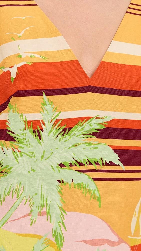 ALÉMAIS Palm Island V Neck Mini Dress | Shopbop Product Image