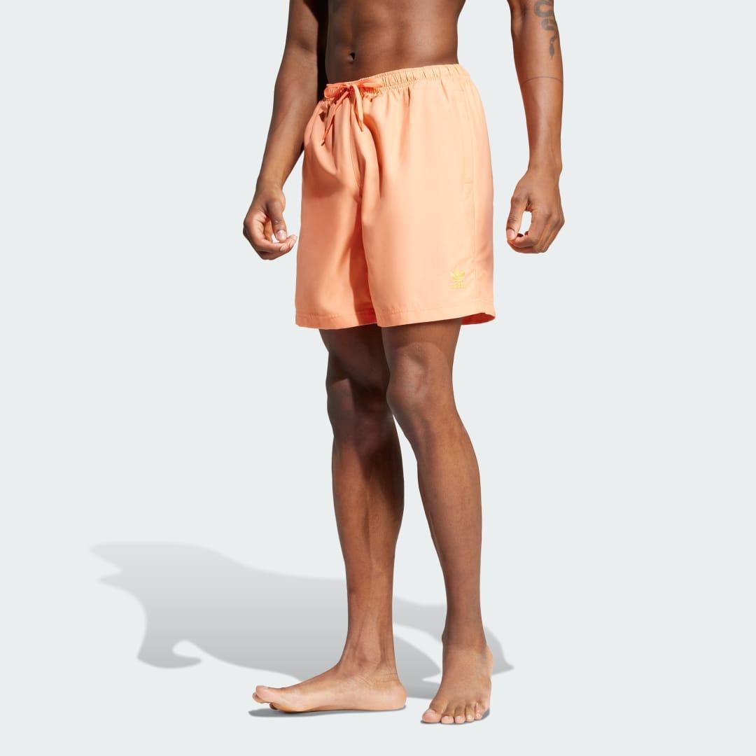 adidas Adicolor 8-Inch Swim Shorts Real Gold M Mens Product Image