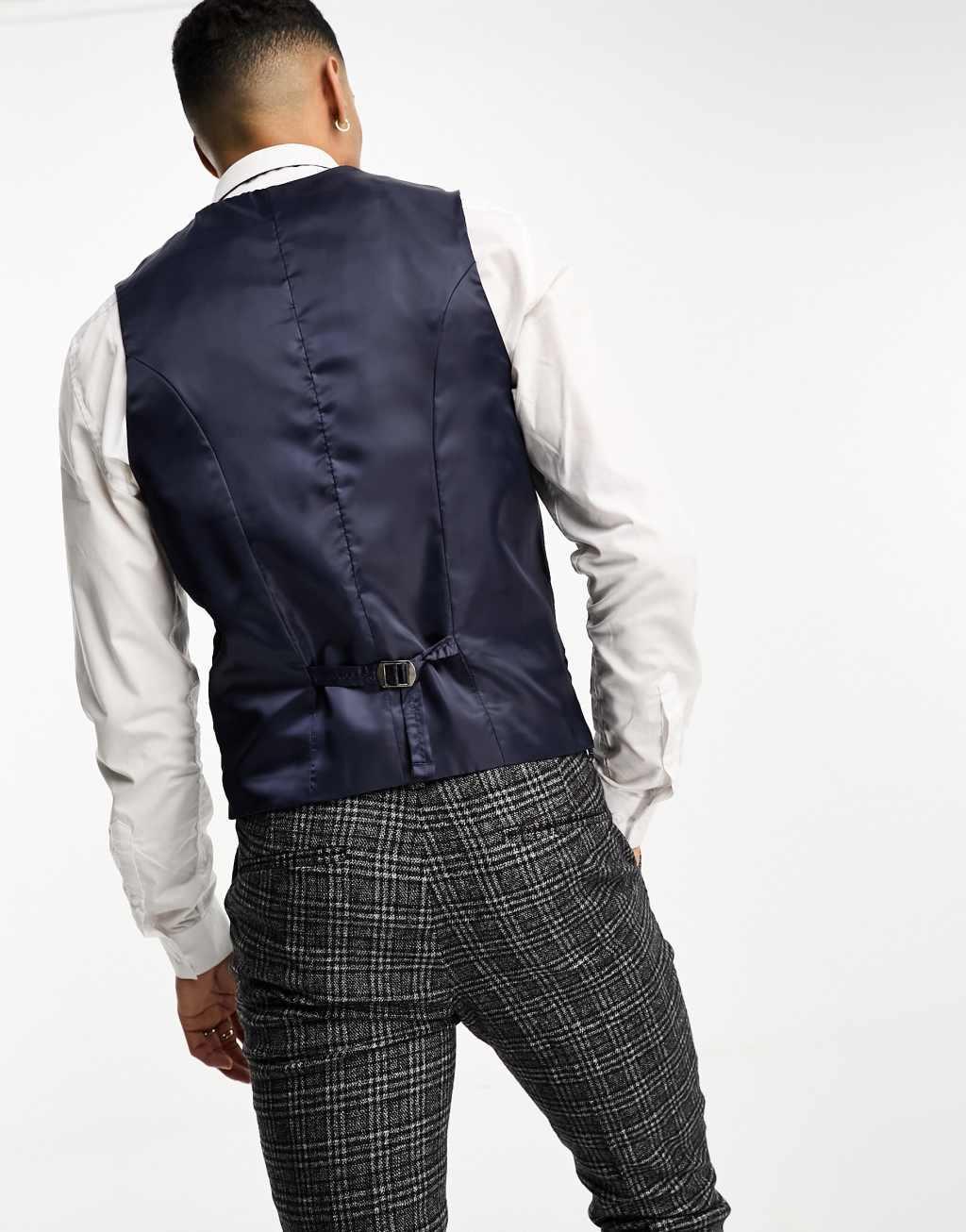 ASOS DESIGN super skinny wool mix vest Product Image
