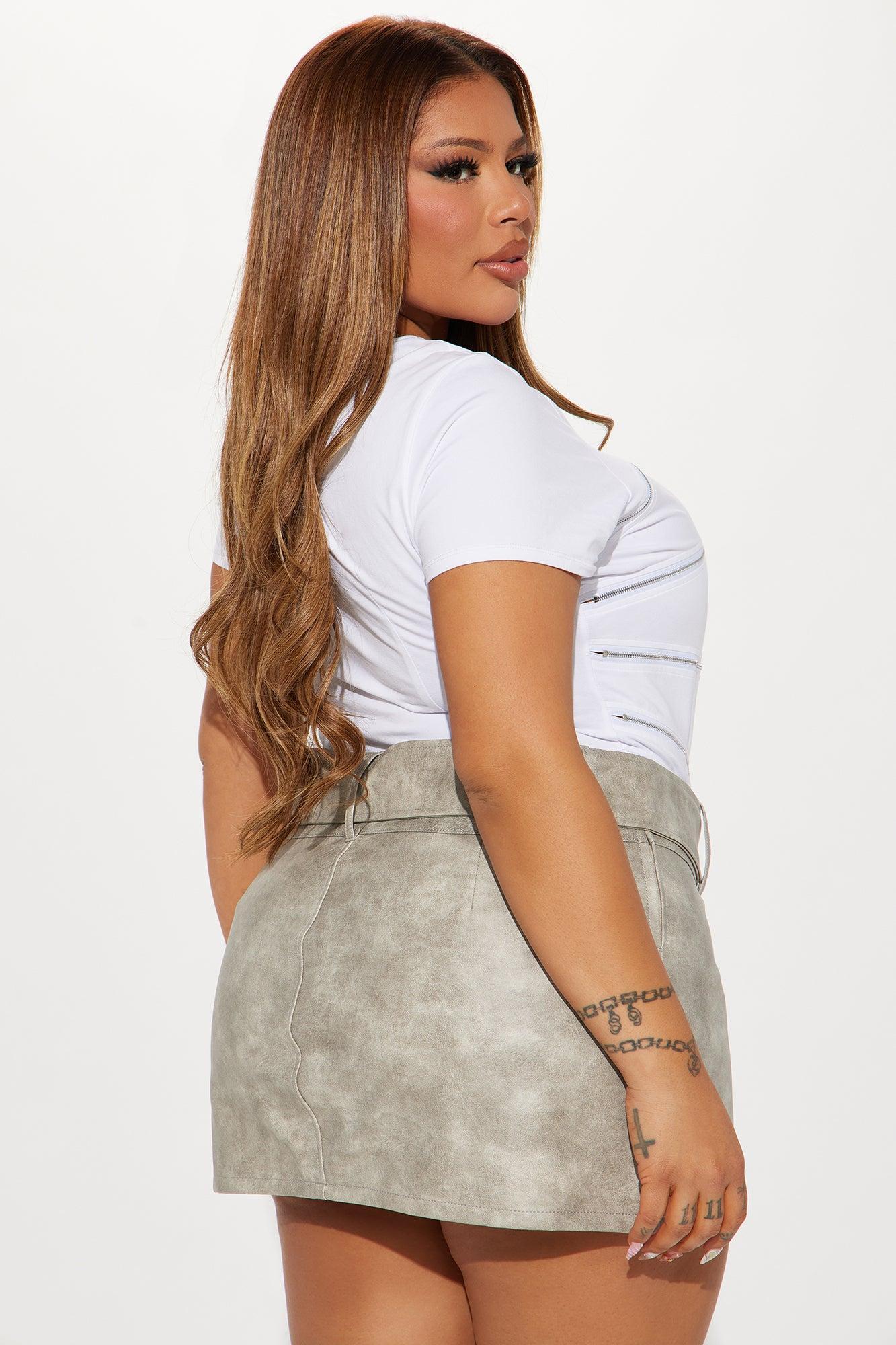 Unveiling Secrets Zipper Bodysuit - White Product Image
