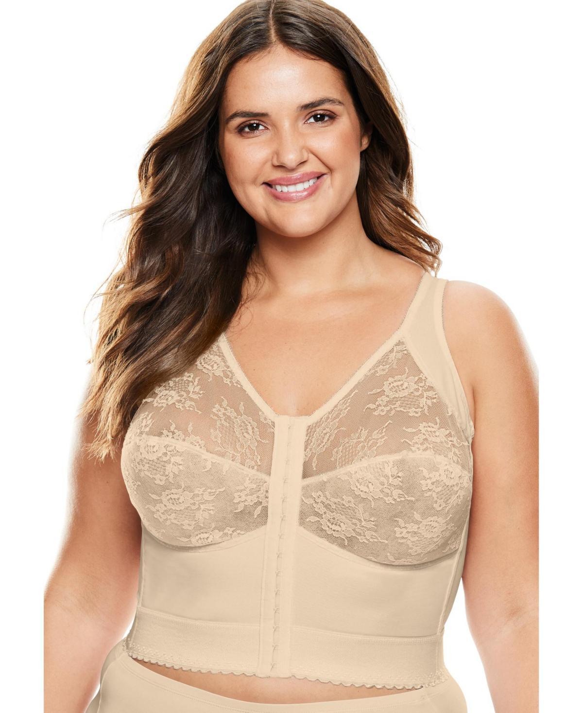 Comfort Choice Womens Front-Close Longline Wireless Posture Bra Product Image