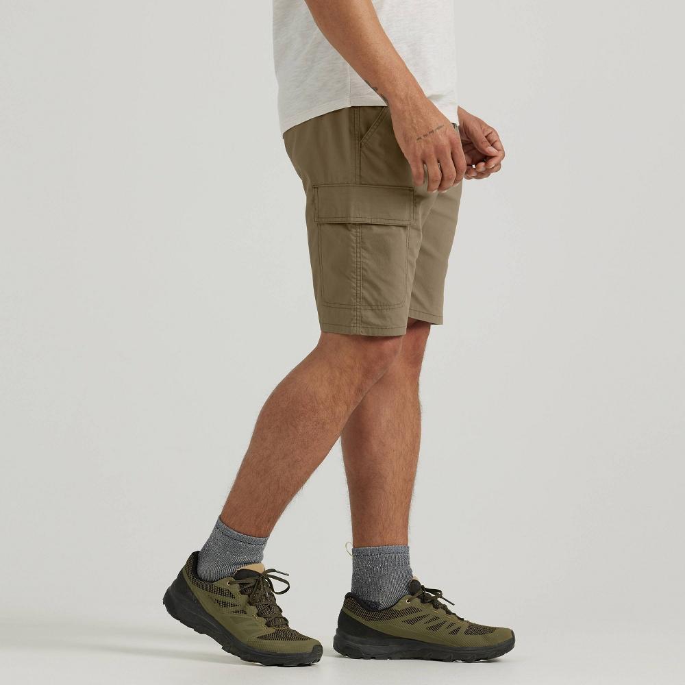 Wrangler Men's ATG Flex 10" Cargo Shorts - Elmwood 34: Relaxed Fit, Heavyweight Fabric, Mid Rise, Machine Washable Product Image