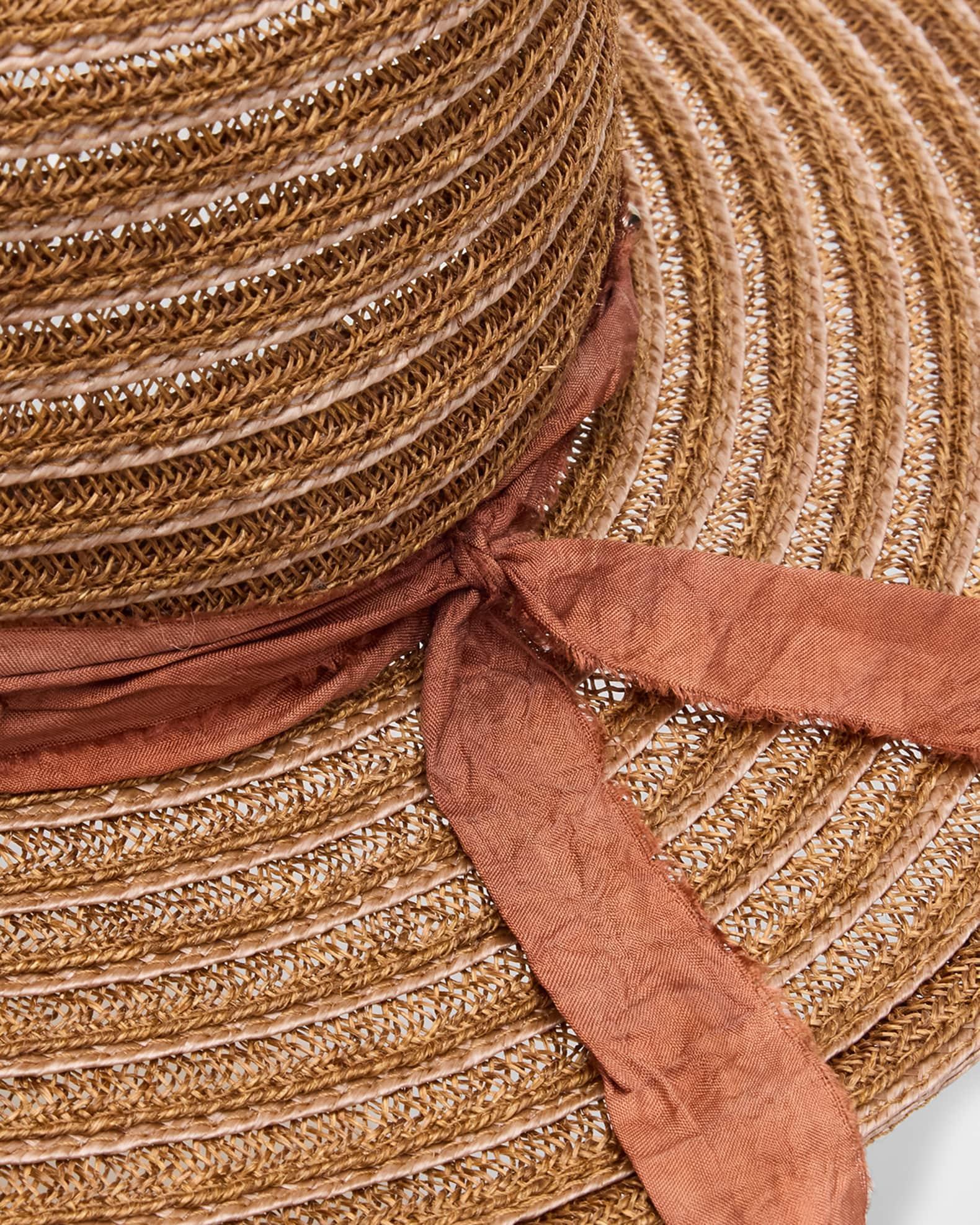 Noelle Feather-Embellished Straw Hat Product Image